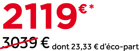 2119￼ * ￼3039 € dont 23,33 € d’ co part