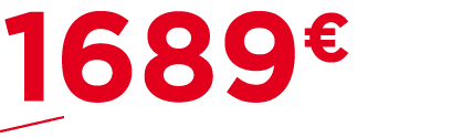 1689€ ￼2089 € dont 16,50 € d’ co part