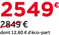 2549￼ ￼2849 € dont 12,60 € d’ co part