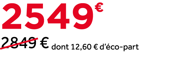 2549￼ ￼2849 € dont 12,60 € d’ co part