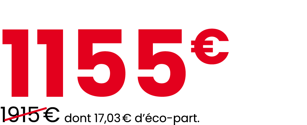 1155€ ￼1915 € dont 17,03 € d’ co part.