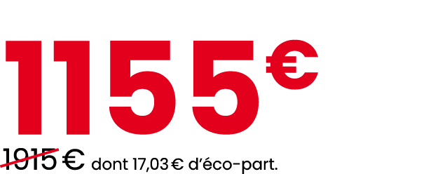 1155€ ￼1915 € dont 17,03 € d’ co part.