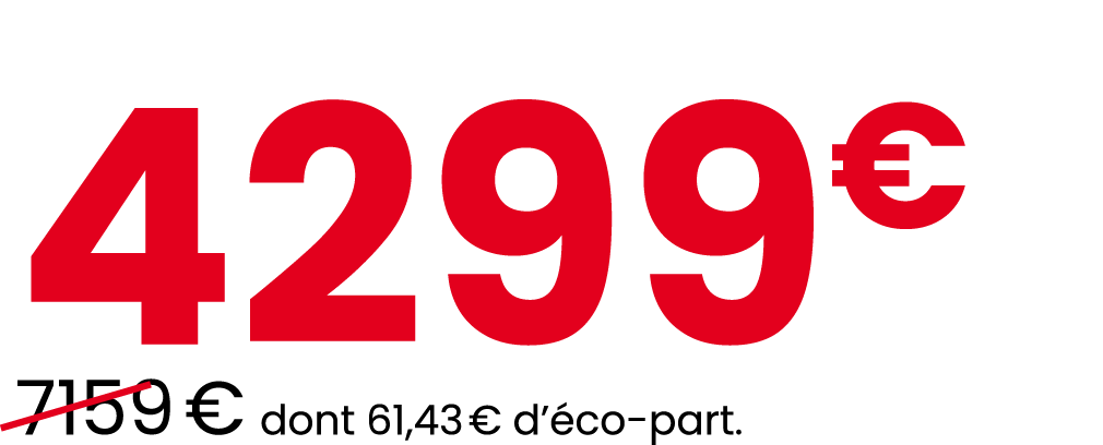 4299€ ￼7159 € dont 61,43 € d’ co part.