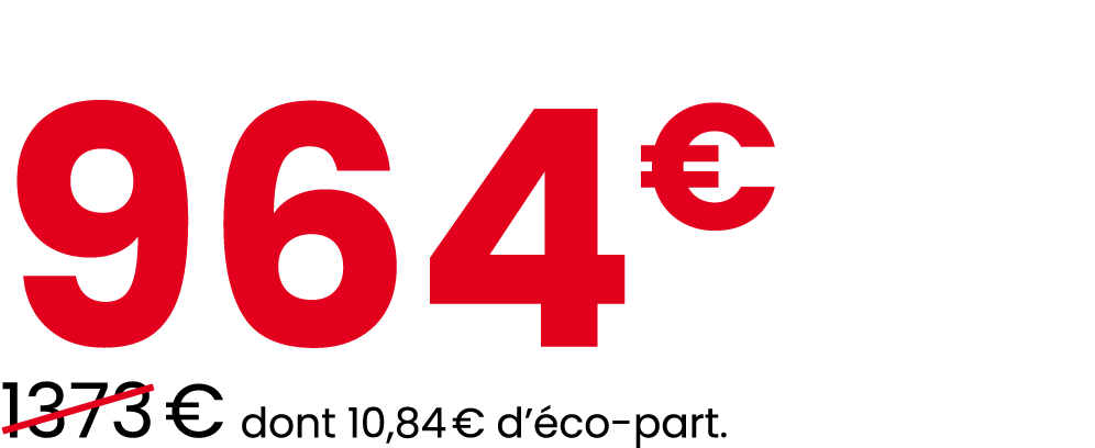 964€ ￼1373 € dont 10,84 € d’ co part.