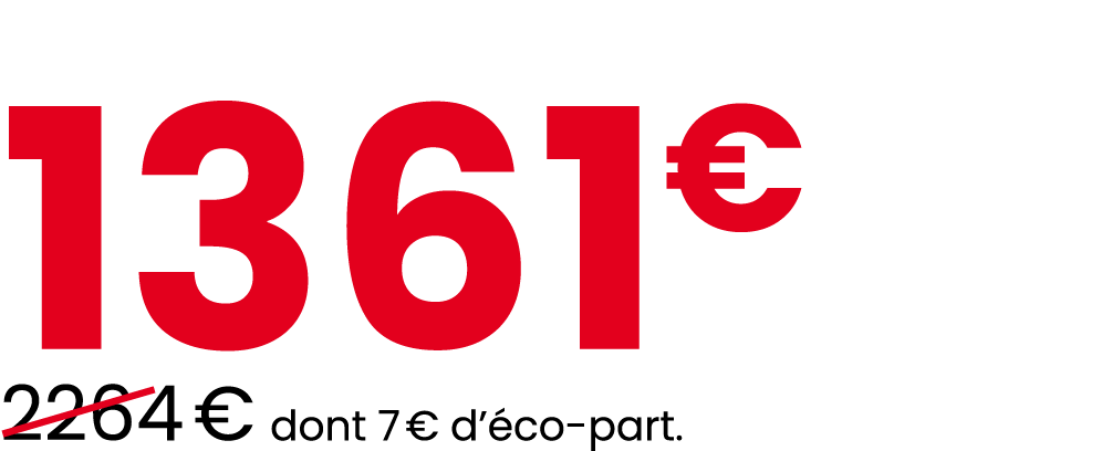 1361€ ￼2264 € dont 7 € d’ co part.