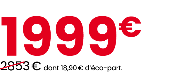 1999€ ￼2853 € dont 18,90 € d’ co part.