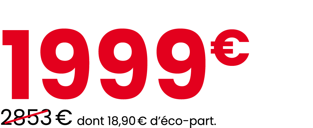 1999€ ￼2853 € dont 18,90 € d’ co part.