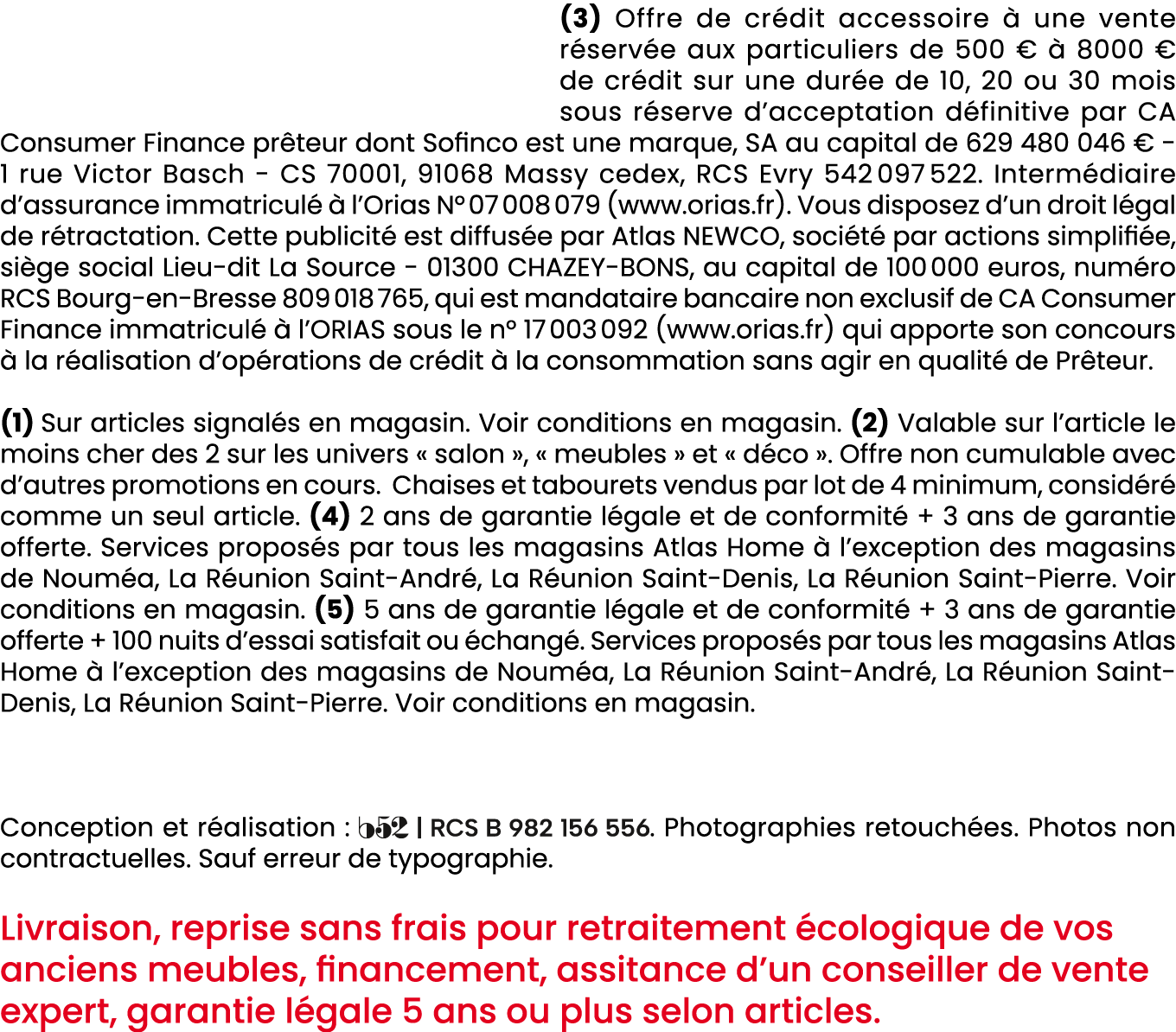 (3) Offre de cr dit accessoire  une vente r serv e aux particuliers de 500 €   8000 € de cr dit sur une dur e de 10,...