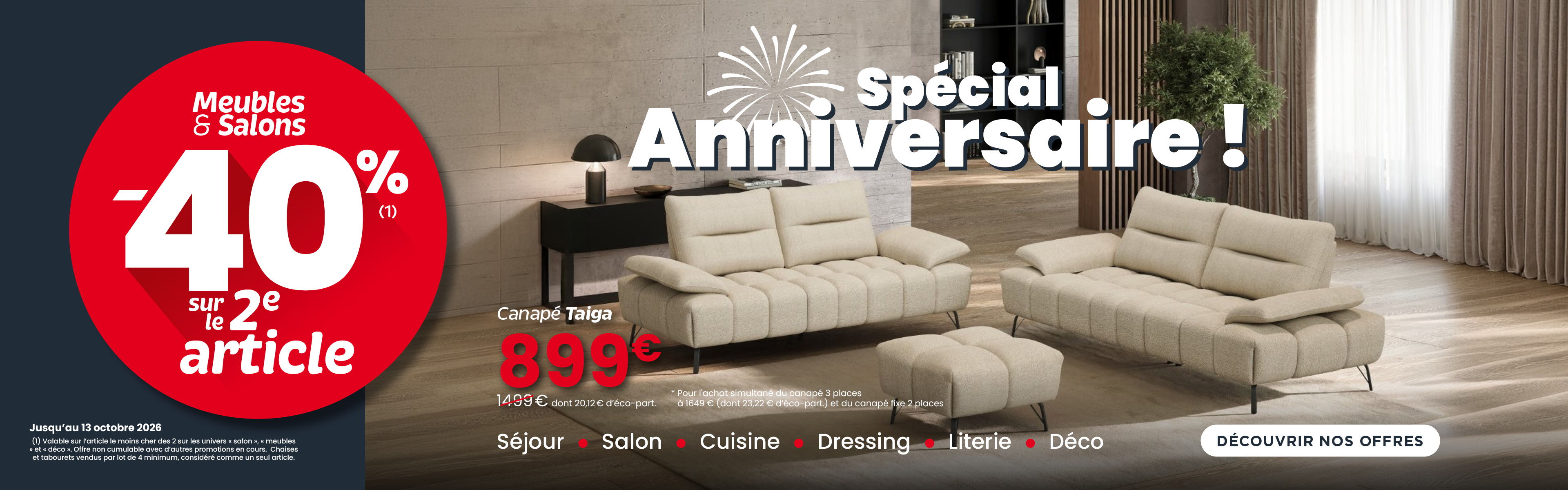 Spécial anniversaire ! Jusqu'à -40% Spécial anniversaire ! Jusqu'à -40%