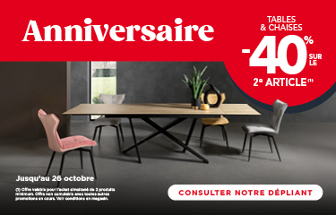 Atlas Home : Anniversaire meubles jusqu'à -40%