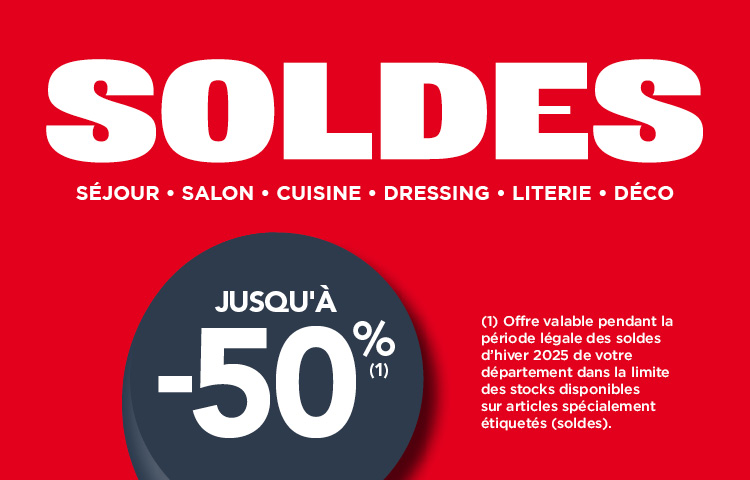 Atlas Home : Opération Soldes d'hiver jusqu'à -50%. Du 8 janvier au 4 février 2025